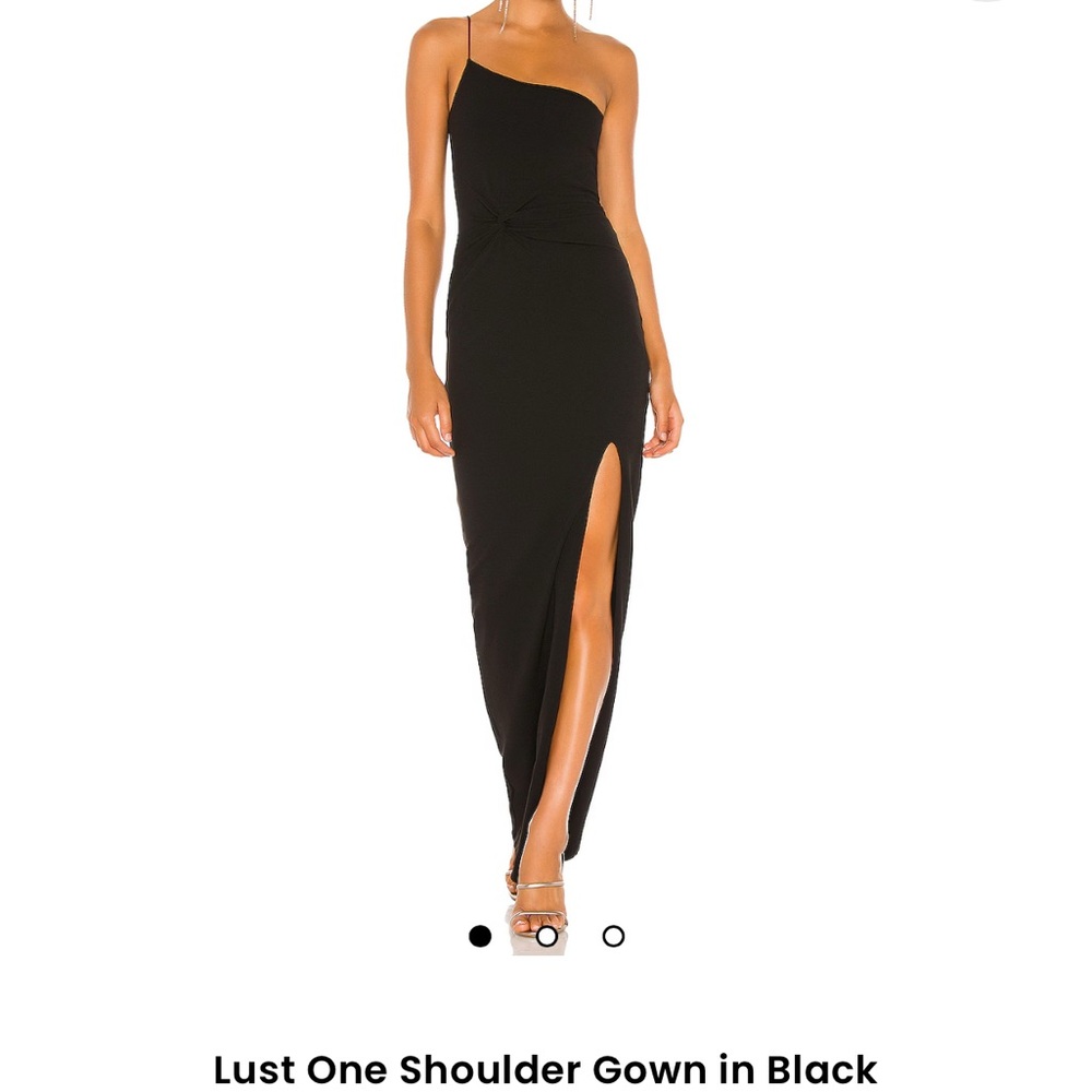 Nookie Elegant Black One-Shoulder Gown